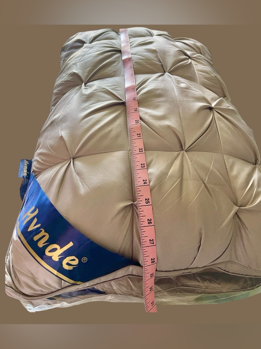 Lush Hotel Pillow Quilted tan Airtight sealed packaging Plush Comfort - Picture 6 of 8